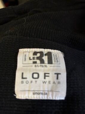 LOFT Black Knit Soft-Wear Top - Crew Neck